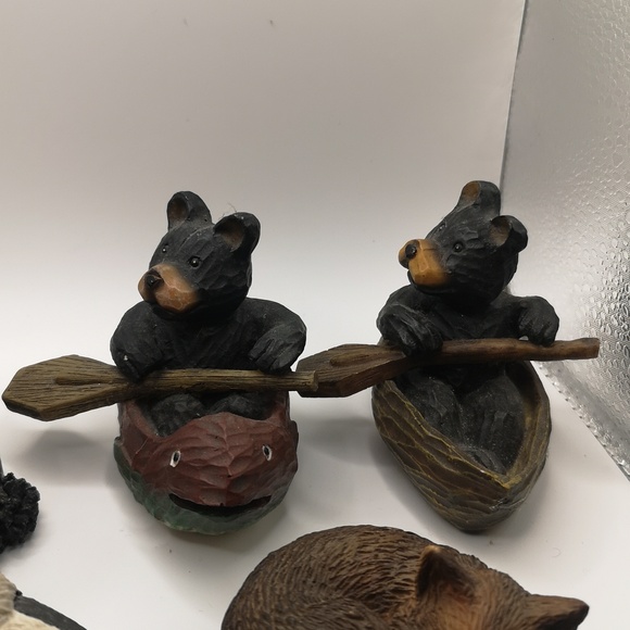 Vintage Collection of 14 Animal Figurines Featuring Cats Dogs Fox Skunk Bears - Picture 9 of 10